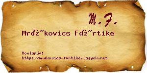 Mrákovics Fürtike névjegykártya